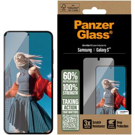 PanzerGlass Ultra-Wide Fit Samsung Galaxy S25 Glazen Screenprotector - Case Friendly