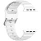 Mobigear Bumpy Siliconen Apple Watch Bandje Gespsluiting - 42/41/40/38 mm - Wit