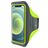 Mobiparts Comfort Fit Telefoonhouder Hardlopen iPhone 12 Mini Sport Hoesje Neopreen Sportarmband - Neon Green