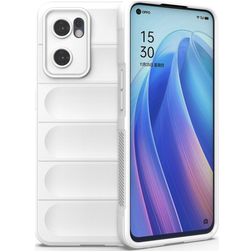 Mobigear Bumpy OPPO Find X5 Lite Hoesje Flexibel TPU Backcover - Wit