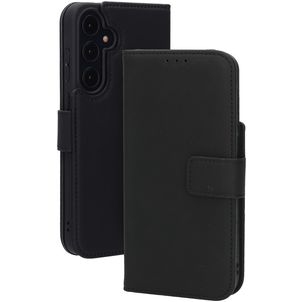 Mobiparts Wallet Samsung Galaxy A35 Hoesje Echt Leer Bookcase Portemonnee - Zwart