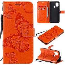 Mobigear Butterfly Samsung Galaxy A21s Hoesje Bookcase Portemonnee - Oranje