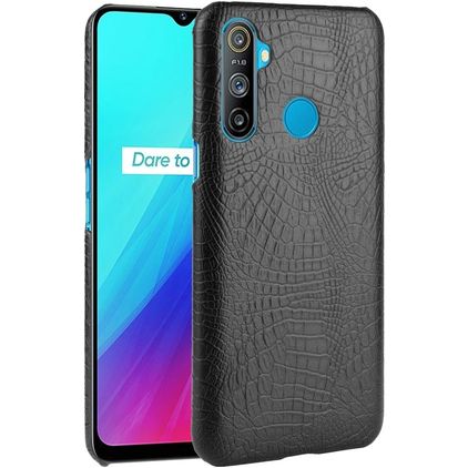 Mobigear Croco Realme C3 Hoesje Hardcase Backcover - Zwart