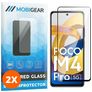 Mobigear Premium POCO M4 Pro 5G Glazen Screenprotector - Case Friendly - Zwart (2-Pack)