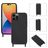 Mobigear Lanyard iPhone 14 Pro Siliconen Hoesje met koord - Zwart