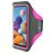 Mobiparts Comfort Fit Telefoonhouder Hardlopen Samsung Galaxy A21s Sport Hoesje Neopreen Sportarmband - Neon Pink