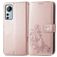 Mobigear Clover Xiaomi 12 Lite Hoesje Bookcase Portemonnee - Roségoud