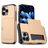 Mobigear Card iPhone 16 Pro Hoesje Hardcase Backcover Shockproof met Pasjeshouder - Goud