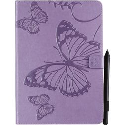 Mobigear Butterfly iPad 8 (2020) Hoes Bookcase + Stylus Houder - Paars
