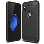Mobigear Brushed Slim iPhone XS Hoesje Flexibel TPU Backcover - Zwart