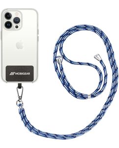 Mobigear Lanyard Universeel Telefoonkoord Verstelbaar - Zwart / Blauw / Babyblauw