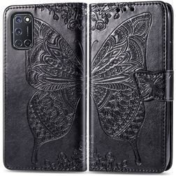 Mobigear Butterfly OPPO A72 Hoesje Bookcase Portemonnee - Zwart