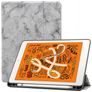 Mobigear Tri-Fold Marble iPad Air 3 (2019) Hoes Bookcase + Stylus Houder - Grijs