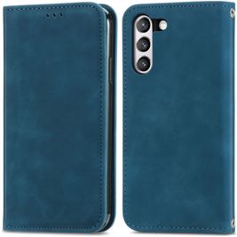 Mobigear Retro Slim Samsung Galaxy S21 FE Hoesje Bookcase Portemonnee - Blauw