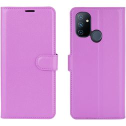 Mobigear Classic OnePlus Nord N100 Hoesje Bookcase Portemonnee - Paars