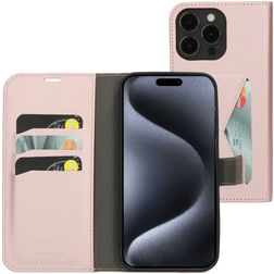 Mobiparts Classic Wallet iPhone 15 Pro Max Hoesje Bookcase Portemonnee - Roze