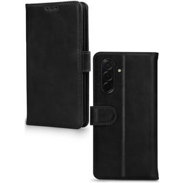 Mobilize Wallet Samsung Galaxy A36 Hoesje Echt Leer Bookcase Portemonnee - Zwart
