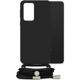 Mobilize Lanyard Gelly Samsung Galaxy A33 Flexibel TPU Hoesje met koord - Zwart