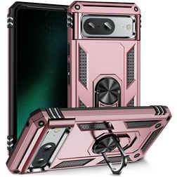 Mobigear Armor Ring Google Pixel 8a Hoesje Hardcase Backcover Shockproof met Ringhouder - Roségoud