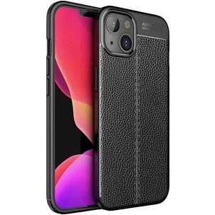 Mobigear Luxury iPhone 14 Hoesje Flexibel TPU Backcover - Zwart