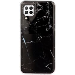 Mobigear Marble Huawei P40 Lite Hoesje Flexibel TPU Backcover - Zwart