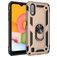 Mobigear Armor Ring Samsung Galaxy A01 Hoesje Hardcase Backcover Shockproof met Ringhouder - Roségoud