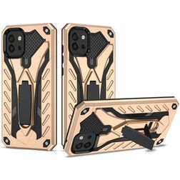 Mobigear Armor Stand Samsung Galaxy A03 Hoesje Hardcase Backcover Shockproof met Standaard - Goud