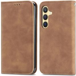 Mobigear Retro Slim Samsung Galaxy S25 Plus Hoesje Bookcase Portemonnee - Bruin