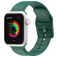 Mobigear Dashed Siliconen Apple Watch Bandje Gespsluiting - 42/41/40/38 mm - Groen