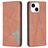 Mobigear Rhombus Slim iPhone 15 Hoesje Bookcase - Bruin