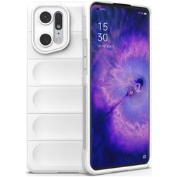 Mobigear Bumpy OPPO Find X5 Pro Hoesje Flexibel TPU Backcover - Wit