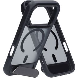 Mobiparts Hardcover iPhone 18 Pro MagSafe Hoesje Hardcase Backcover met Standaard - Satin Black