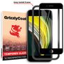 GrizzlyCoat Easy Fit iPhone SE (2022) Glazen Screenprotector - Case Friendly + Installatie Frame - Zwart