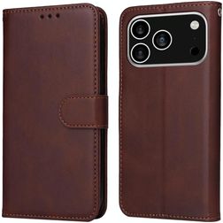 Mobigear Wallet iPhone 17 Pro Hoesje Bookcase Portemonnee - Bruin