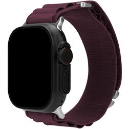 Mobilize Alpine Nylon Apple Watch Bandje Gespsluiting - 42/41/40/38 mm - Bordeaux