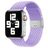 Mobigear Braided Nylon Apple Watch Bandje Klemsluiting - 49/46/45/44 mm - Paars