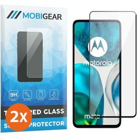 Mobigear Premium Motorola Moto G82 Glazen Screenprotector - Case Friendly - Zwart (2-Pack)