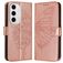Mobigear Butterfly Samsung Galaxy S24 FE Hoesje Bookcase Portemonnee - Roségoud