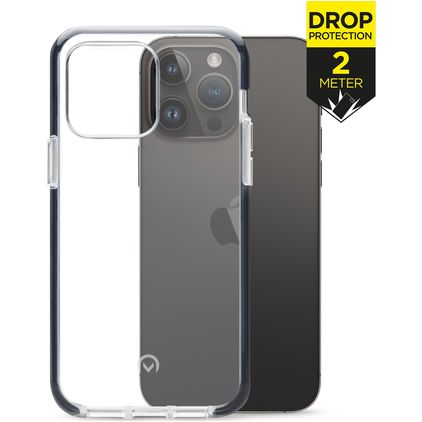 Mobilize Shatterproof iPhone 14 Pro Max Hoesje Hardcase Backcover Shockproof - Transparant / Zwart