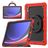 Mobigear RingGuard Samsung Galaxy Tab S10 Ultra Hoes Hard Kunststof,Siliconen Backcover + Stylus Houder + Schouderband + Standaard - Rood