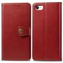 Mobigear Snap Button iPhone SE (2022) Hoesje Bookcase Portemonnee - Rood