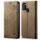 Mobigear Denim Slim Samsung Galaxy A21s Hoesje Bookcase Portemonnee - Bruin