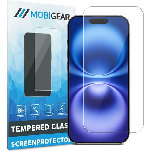 Mobigear iPhone 16 Plus Glazen Screenprotector - Case Friendly