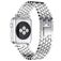 Mobigear Honeycomb Stalen Apple Watch Bandje Gespsluiting - 49/46/45/44 mm - Zilver