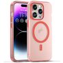 Mobigear Shockproof iPhone 16 Pro MagSafe Hoesje Flexibel TPU Backcover - Rood