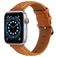 Mobigear Genova Leren Apple Watch Bandje Gespsluiting - 42/41/40/38 mm - Bruin