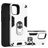 Mobigear Armor Ring iPhone 12 Pro Max Hoesje Hardcase Backcover Shockproof met Ringhouder - Zilver