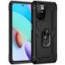 Mobigear Armor Ring Xiaomi Redmi 10 4G Hoesje Hardcase Backcover Shockproof met Ringhouder - Zwart