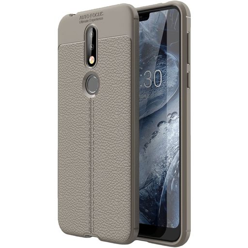 Mobigear Luxury Nokia 7.1 Hoesje Flexibel TPU Backcover - Grijs