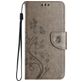 Mobigear Flowers Samsung Galaxy A36 Hoesje Bookcase Portemonnee - Grijs